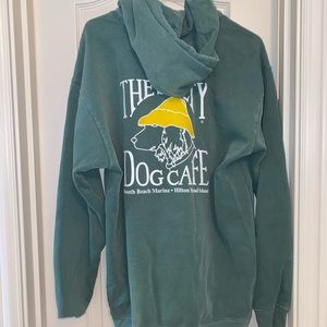 New green salty dog hooded sweatshirt size L